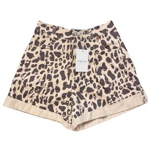 NWT Entro High Waist Leopard Print Shorts, Size Small, Fashion Shorts, Casual